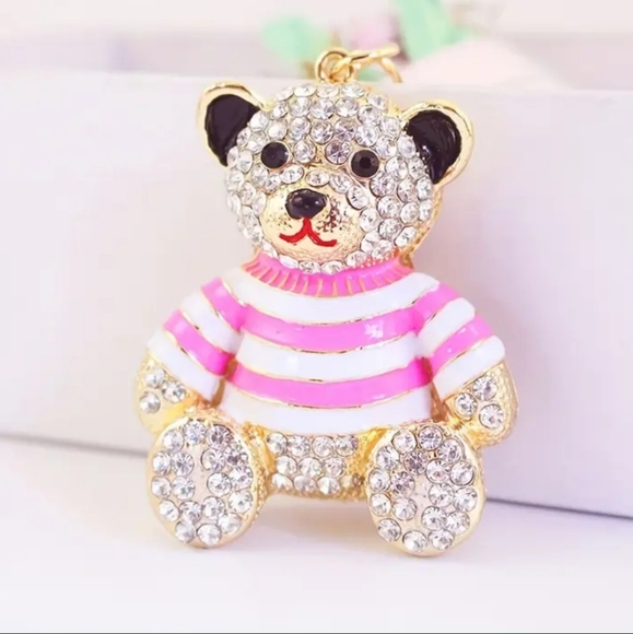 Rhinestone Bear Charm or Keychain - Picture 5 of 5